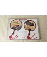 2 Vintage Magnetic Miniature Japanese Fan Shaped Coasters - $45.15 CAD