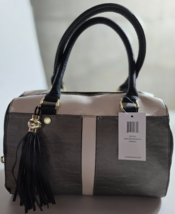 Steve Madden Purse Handbag Bone/Pewter/Black Satchel Crossbody Strap NWT - $39.99