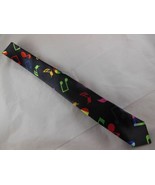 Rock Retro Style Colorful Musical Note Skinny Tie 1.75 &quot; Wide 57&quot; long - £8.62 GBP