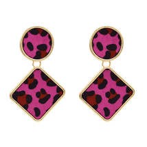 Rose Gabardine & 18K Gold-Plated Leopard Print Drop Earrings - £11.18 GBP