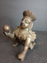 Vintage Hindu Baby Krishana with butter ball - £90.22 GBP