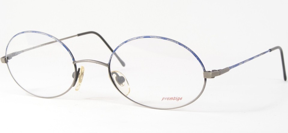 Vintage Prestige 0137 13 Blue Silver Grey UNIQUE RARE EYEGLASSES FRAME 4... - $64.45