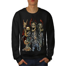 Wellcoda Skeleton Rock Band Mens Sweatshirt, Heavy Casual Pullover Jumper - £23.94 GBP+