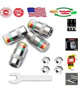 Universal Tire Pressure Caps 32 PSI with Anti-Theft Nuts &amp; Wrench - 4pcs... - $455.10 MXN
