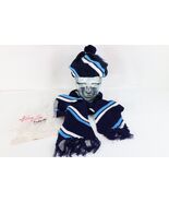 Deadstock Vtg 70s Streetwear 2 Piece Winter Neck Scarf Beanie Beret Hat ... - $31.14