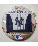 New York Yankees Logo Nylon Tri Fold Wallet Official MLB  NEW 2013 - £15.76 GBP
