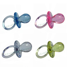 2-1/2&quot; Clear Pacifiers Baby Shower Party Game Decoration Favors U-Pick C... - £0.90 GBP+