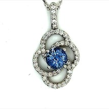 Natural Sapphire Diamond Pendant 17.5&quot; 14k Gold 2.17 TCW Certified $4,975 216663 - £1,547.94 GBP