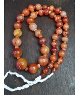 Lote de antiguas cuentas de cornalina persa joyería de ágata 1000+ años ... - $10,352.80 MXN
