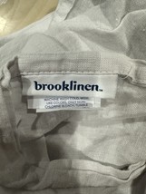 BROOKLINEN 2pc STANDARD PILLOWCASES SET GRAY CLOUD PRE-WASHED 100%  LINE... - $45.78