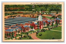 Edison Institute and Museum Aerial View Dearborn Michigan MI  Linen Postcard E19 - £3.09 GBP