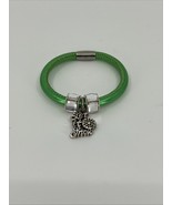 Brighton Green Metallic Woodstock LET IT SNOW Charm Bracelet W/Crystal S... - $643.13 MXN