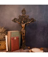 Wood Carving of Jesus Cross with St. Benedict&#39;s Exorcism - $1,478.88 MXN+