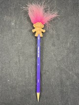 Vintage RUSS Good Luck Troll Pencil &amp; Topper Doll Sharpened Used - $11.87