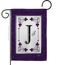 Classic J Initial Garden Flag Simply Beauty 13 X18.5 Double-Sided House Banner - $19.97