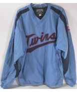 Minnesota Twins Vintage 90s MLB Cooperstown Sewn Nylon Pullover Blue Jac... - £58.46 GBP