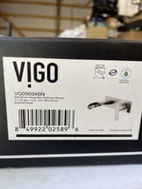 Vigo VG05004BN, Cornelius 1-Handle Wall Mount Bathroom Faucet in Brushed Nickel - £42.53 GBP