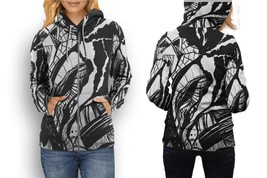 Dark Abstract  Womens Graphic Zipper Hooded Hoodie - £27.36 GBP+