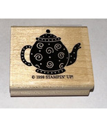 Stampin&#39; Up! 1998 Funky Favorites Teapot Kettle Wood Rubber Stamp NEW 1.... - $145.31 MXN