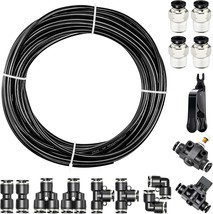 Tailonz Pneumatic Black 3/8 Inch Od 10 Meter 32.8Ft Pu Air Tubing Kit Pi... - $38.99