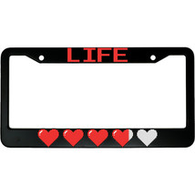 Life with Hearts as Lifeline Aluminum Car License Plate Frame - £14.98 GBP