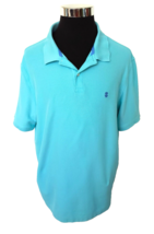 IZOD Polo Shirt Men&#39;s Size XXL Aqua Pique Advantage Performance Cotton Blend - £11.68 GBP