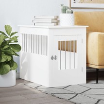 Dog Crate Furniture White 55x80x68 cm Engineered Wood - £63.59 GBP
