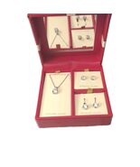 Diamonique Sterling Silver Set of 3 Pendant and Earrings Set NIB - $51.10