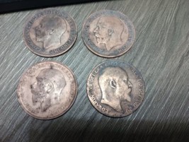 Coins Great Britian One Penny 1922 1902 1919 1913 Georgivs V Dei Gra Britt Omn - £9.58 GBP
