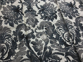 714. BLACK/CREAM PRINT Home Decor or Craft Rayon/Acetate Fabric--45&quot;x 1 3/8 Yds. - £3.98 GBP