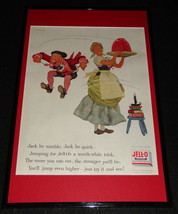 1955 Jell-O Framed 11x17 ORIGINAL Advertising Display C - $59.39