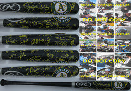 2019 Oakland Athletics, A&#39;s team signed autographed baseball Bat, COA wi... - £361.84 GBP