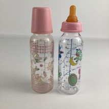 Baby Bottles Infant Feeding 8oz Pink Nursery Hey Diddle Teddy Bear Vinta... - $39.55