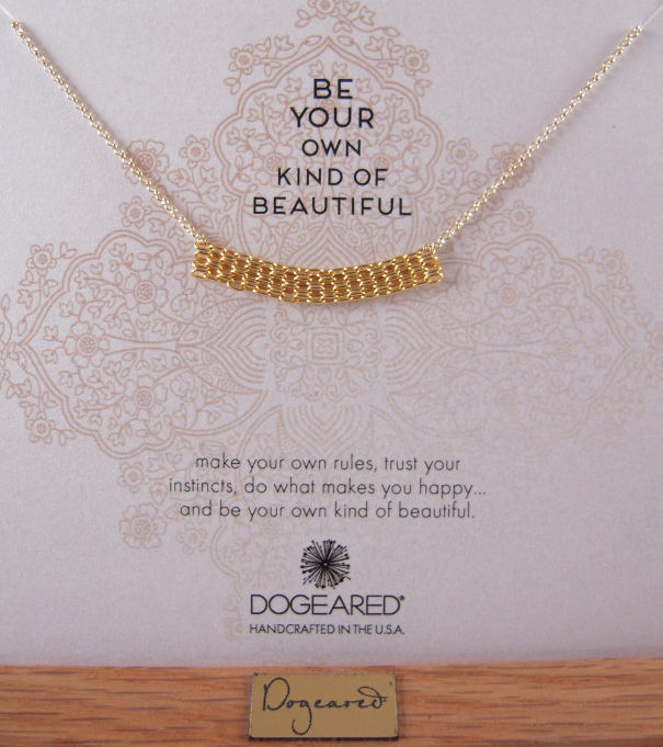 Dogeared 18" Gold Dipped Be Your Own Kind Of Beautiful Necklace NEW - $49.01
