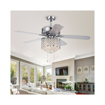 Warehouse of Tiffany 52 in. Deidor 3-Light Indoor Hand Pull Chain Ceiling Fan Ch - £353.30 GBP