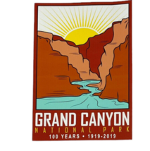 Luggage Label Repro Sticker Exotic Grand Canyon National Park 100 Years USA - $9.14