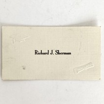 1950s Butler PA Senior High School Small Name Calling Card Richard J Sherman - £10.20 GBP