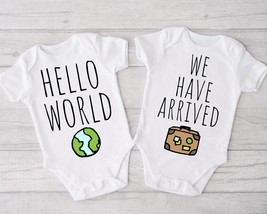 twin onesies®, twin baby, baby shower, funny twin onesie®, baby onesie®, twin re - £14.40 GBP