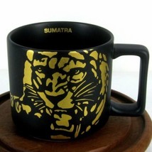 Starbucks Coffee Company 2016 14 Oz Black CUP/MUG Metallic Gold Sumatra Tiger - £28.24 GBP
