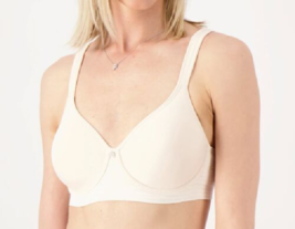 Breezies Floral Stripe Seamless Wirefree T-Shirt Bra- Champagne, 44DD (A478505) - £13.74 GBP