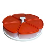Vintage Tupperware Lazy Susan Revolving Turntable, 6 Triangular Containe... - $33.68 CAD