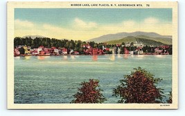 Postcard 1934 New York Mirror Lake, Lake Placid Adirondack Mts N.Y. - £3.83 GBP