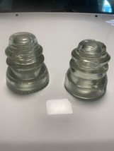 Hemingray #42 Clear Glass Insulator And a # 45 Clear Glass Insulator.. - $8.60