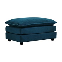 Blue Chenille Fabric Ottoman Footrest for Sofas - Comfortable &amp; Stylish - $2,805.56 MXN