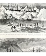 Cape Belcher Abandoned Ships 1926 Nautical Antique Print Whale Hunting D... - $27.34 CAD