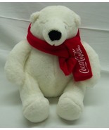 Coca-Cola COKE SOFT POLAR BEAR WITH SCARF 7&quot; Plush Stuffed Animal TOY 2012 - £11.71 GBP