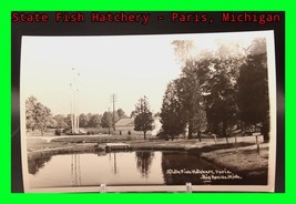 RARE Vintage RPPC Postcard Photo Of - State Fish Hatchery In Paris, Michigan - £8.01 GBP