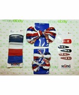Scunci Elastics Patriotic Set Sequin Bow Barrettes &amp; 5 Piece Snap Clips - $360.80 MXN