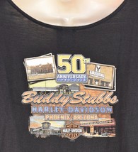 Ladies BUDDY STUBBS Harley-Davidson 50th Anniversary T-Shirt Size Medium Phoenix - £14.34 GBP