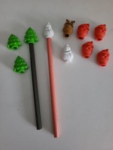Vintage Pencil Toppers Christmas Lot of 10 - £6.28 GBP